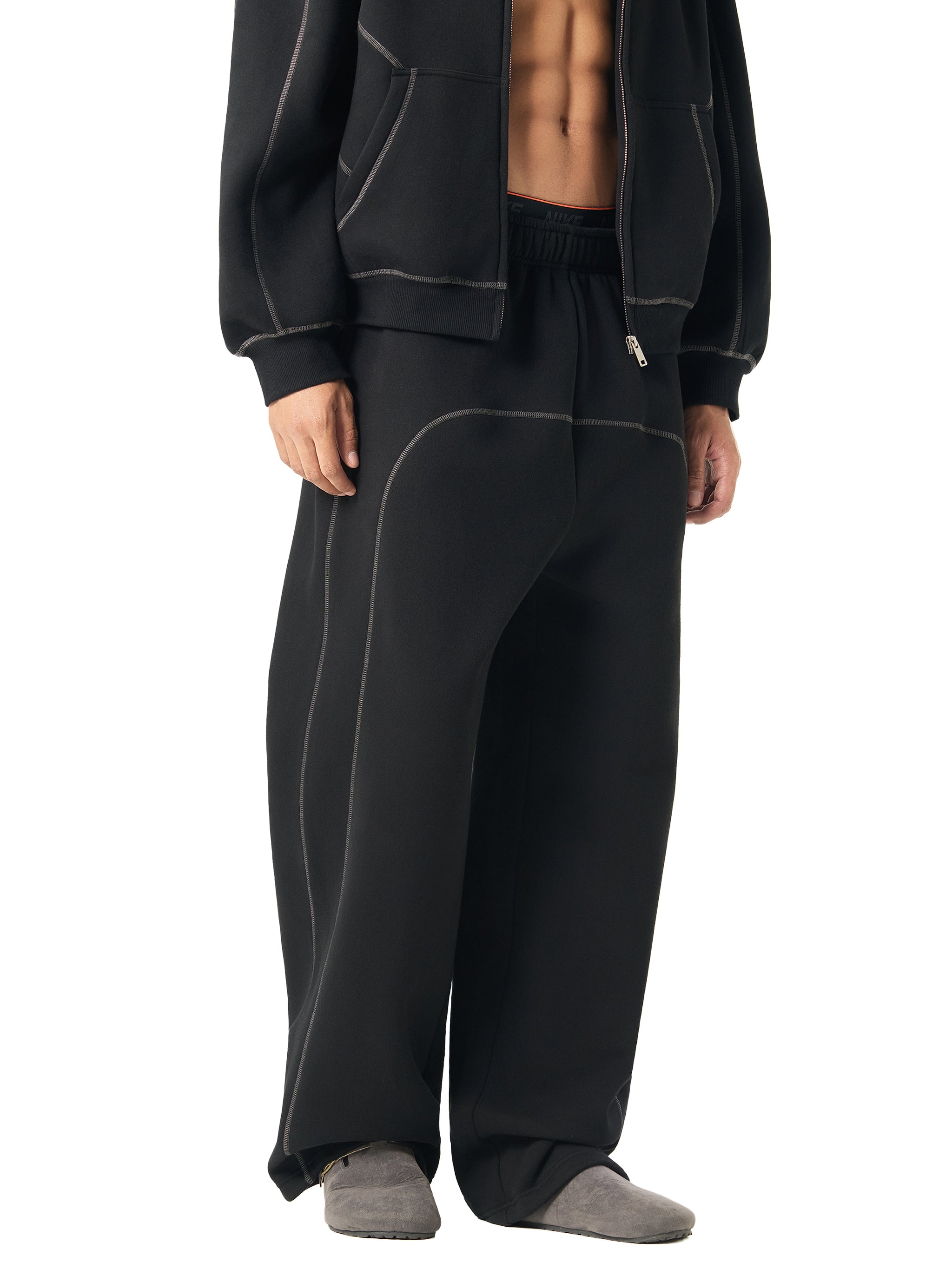 Oceans Contrast-Stitched Fleece Sweatpants